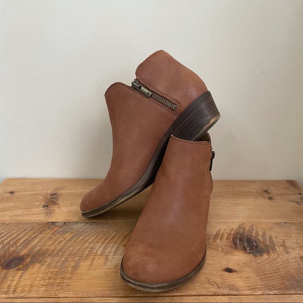 Lucky Brand Toffee Leather Basel Bootie